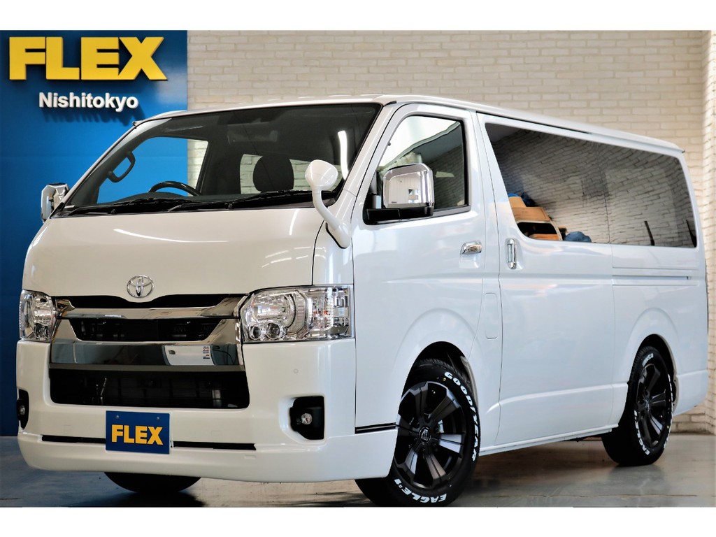最新入庫！！新車ハイエースＶダークプライムⅡ２０００ガソリン２ＷＤフレックスコンプリート車両入庫！！店頭在庫車、即納車もご対応可能になります！！