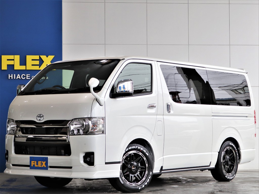 新車【新型】ハイエースS-GLダークプライムⅡディーゼルターボ４WD　フローリング施工済み車両　最短２週間で納車が可能です！全国販売可能♪