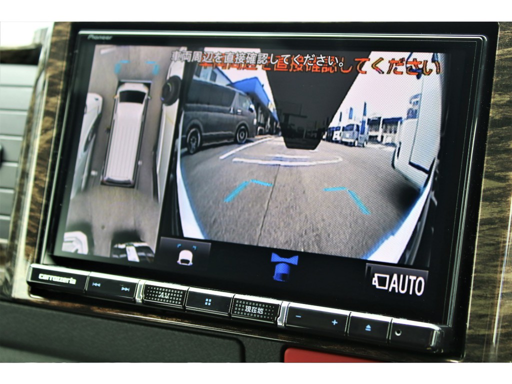 バック時にもパノラミックビューにて全周囲の確認も出来ます！！