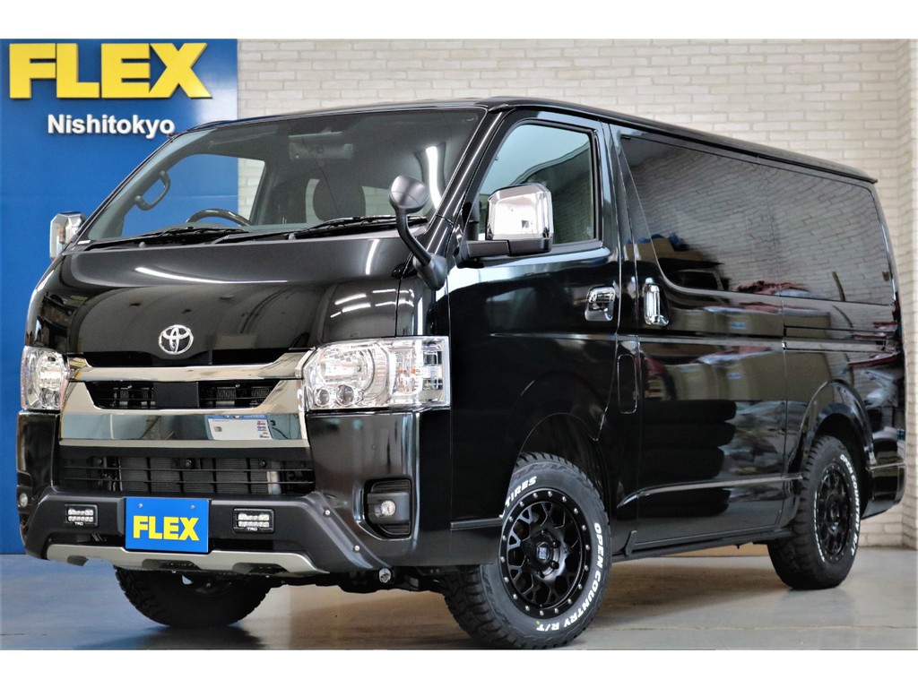 新車ハイエースＶダークプライムⅡ２８００ディーゼル４ＷＤカスタム車両入庫致しました！！ＴＲＤバンパーベットＫＩＴ装備！！店頭在庫車、即納車もご対応可能になります！！