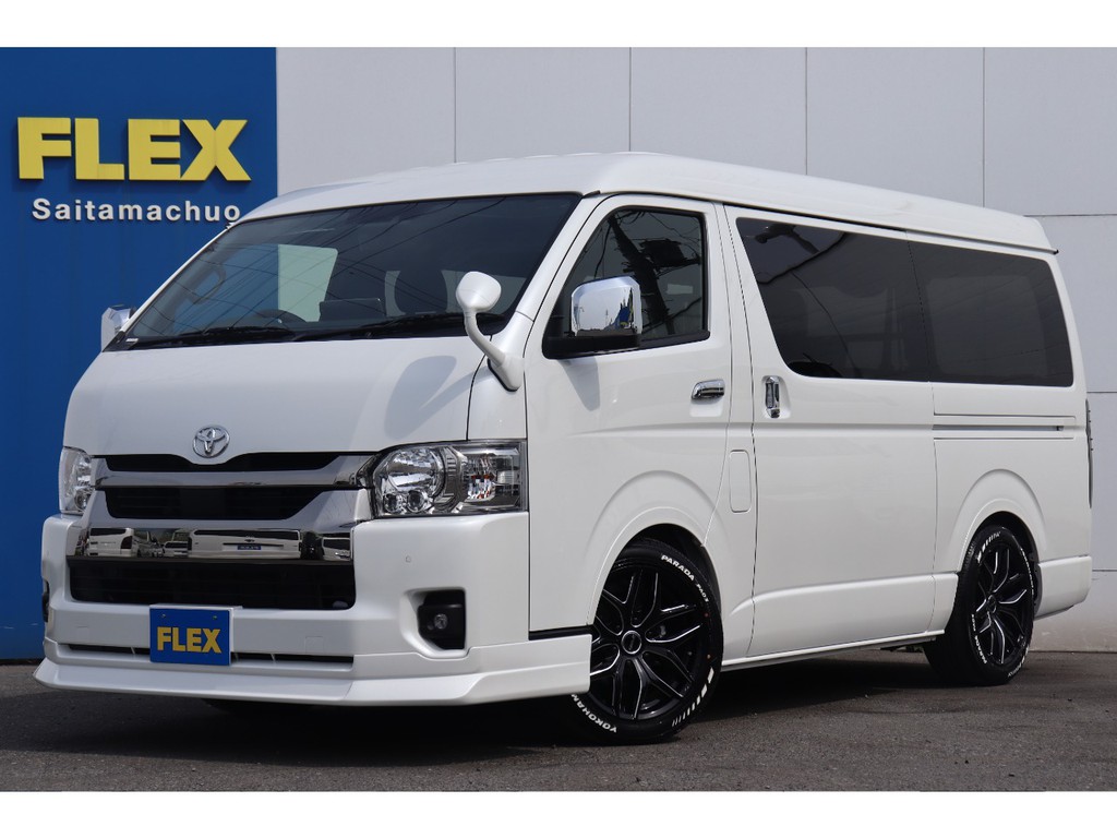 新型ハイエースＶダークプライムⅡワイドクリーンディーゼル両側パワースライドドア　ＦＬＥＸカスタム