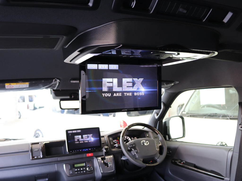 アルパイン12.8型フリップダウンモニター！プラズマクラスター付きで綺麗な車内空間♪