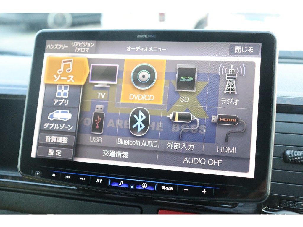 Bluetooth/ＤＶＤ/音楽録音も可能♪　走行中視聴も可能です！