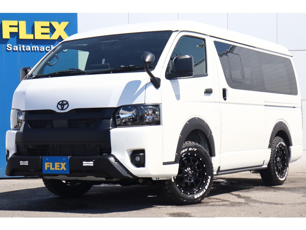 新型ハイエースＶダークプライムⅡ４ＷＤ　オフロードパッケージ/ブラックエディション　小窓付きスライドドア