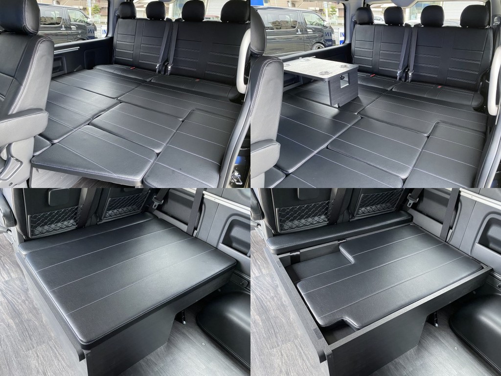 車中泊に便利なベットキット完備！！ベットマットやテーブルも収納できますよ♪