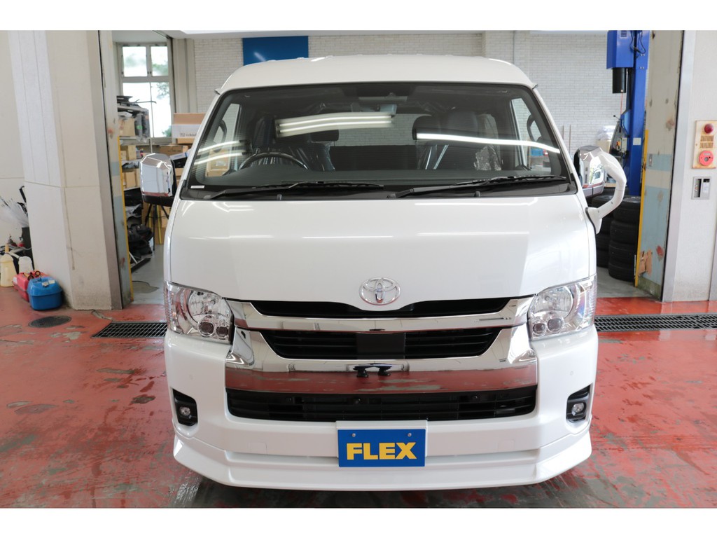 新車ハイエースＶワイドダークプライムⅡ２８００ディーゼルターボナビパッケージ完成！！９インチナビＥＴＣ２．０両側パワースライドドア装備！！店頭在庫車、即納車もご対応可能になります！！