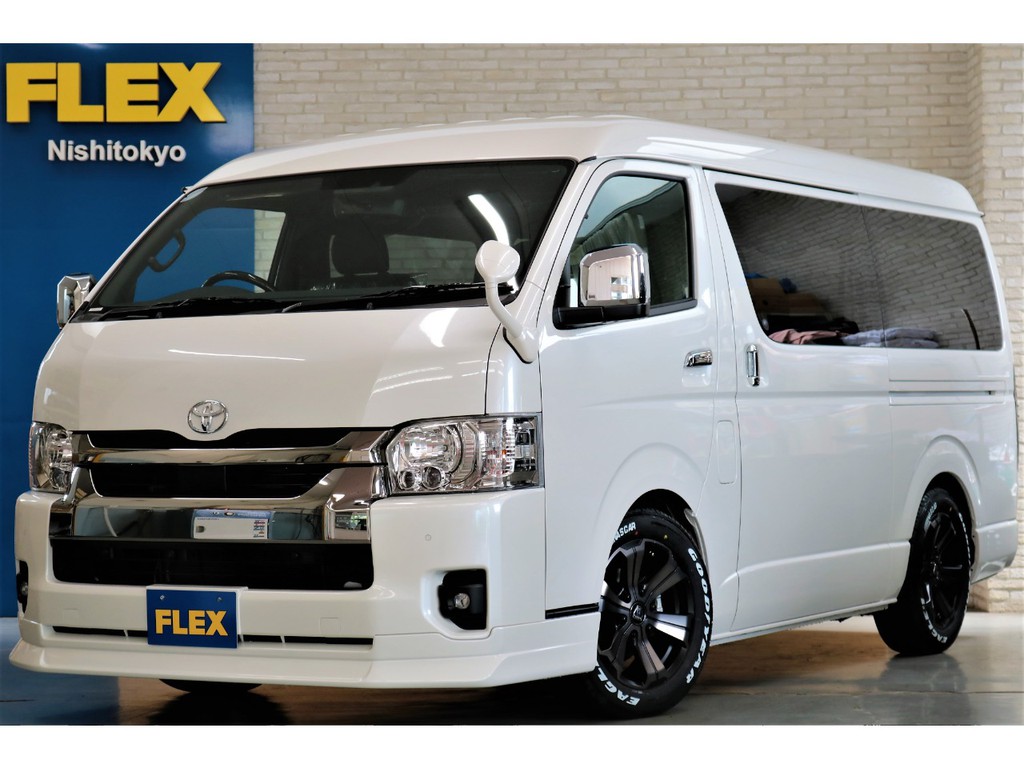 新車ハイエースＶワイドダークプライムⅡ２８００ディーゼルターボナビパッケージ完成！！９インチナビＥＴＣ２．０両側パワースライドドア装備！！店頭在庫車、即納車もご対応可能になります！！