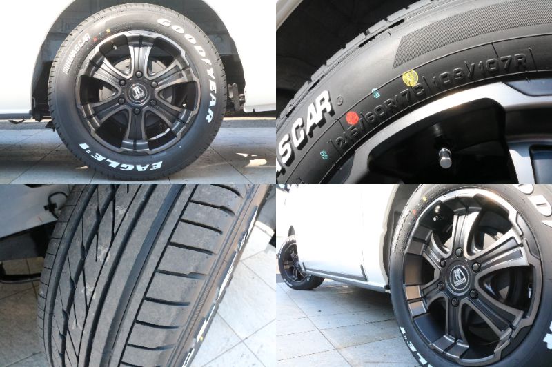 足元には新品BARBERO DEEPS１７インチAWにナスカータイヤをセット！