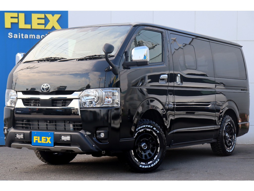 新型ハイエースＶダークプライムⅡ４ＷＤ　オフロードパッケージ　ＢＩＧ－Ｘ11インチナビ/ベットキット