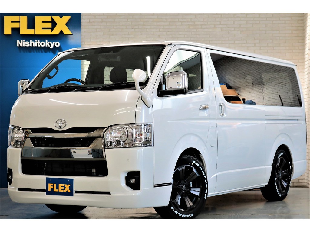 新車ハイエースＶダークプライムⅡ２０００ガソリン２ＷＤナビパッケージ入庫致しました！！店頭在庫車、即納車もご対応可能になります！！オリジナルパーツ多数装備済み！！