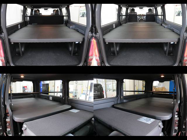 新車ハイエースＶダークプライムⅡ２８００ディーゼル４ＷＤブラックエディション完成致しました！！オリジナルベットＫＩＴ装備！！両側パワースライドドア装備済み！！
