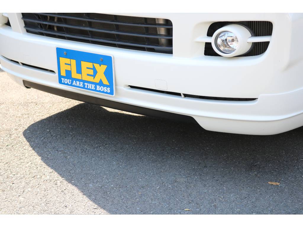 新品ＦＬＥＸフロントスポイラー！ホワイト＆マッドブラック塗装！