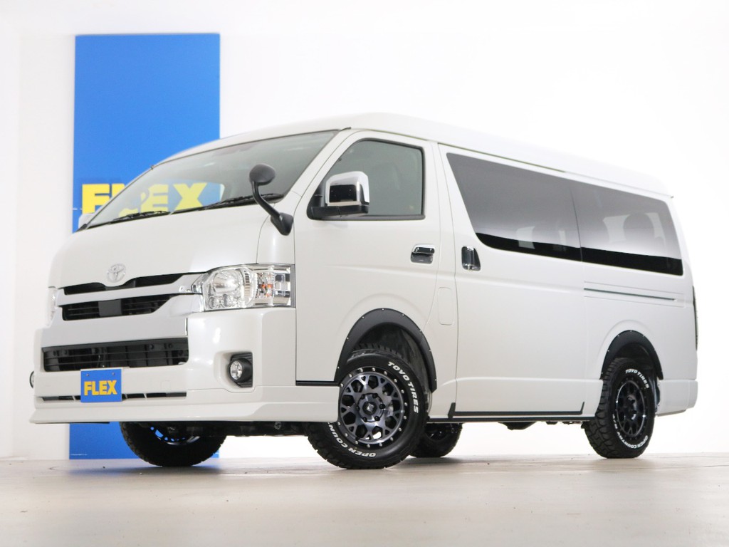 新車未登録　ハイエースワゴンＧＬ　ガソリン４ＷＤ　１０人乗り３ナンバー登録　寒冷地仕様　ワイルドカスタムＰＫＧ！