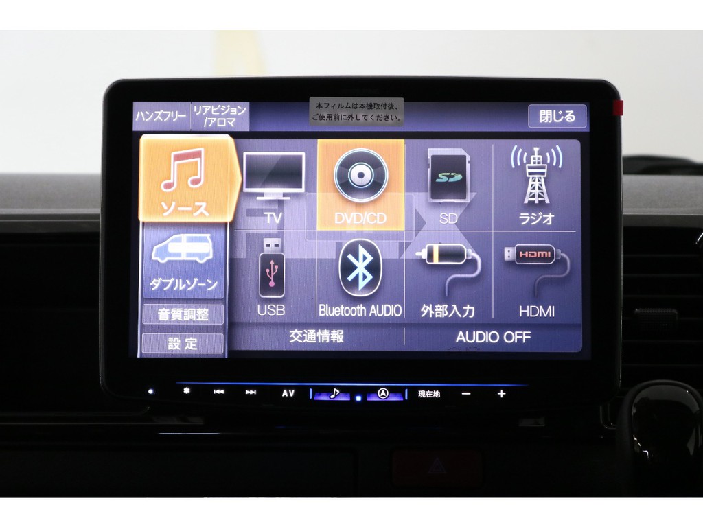 大画面でナビ・DVDを見ることが出来ます!!!!ALPINE製フリップダウンモニターを装着すれば、ダブルゾーンも可能です!!!!