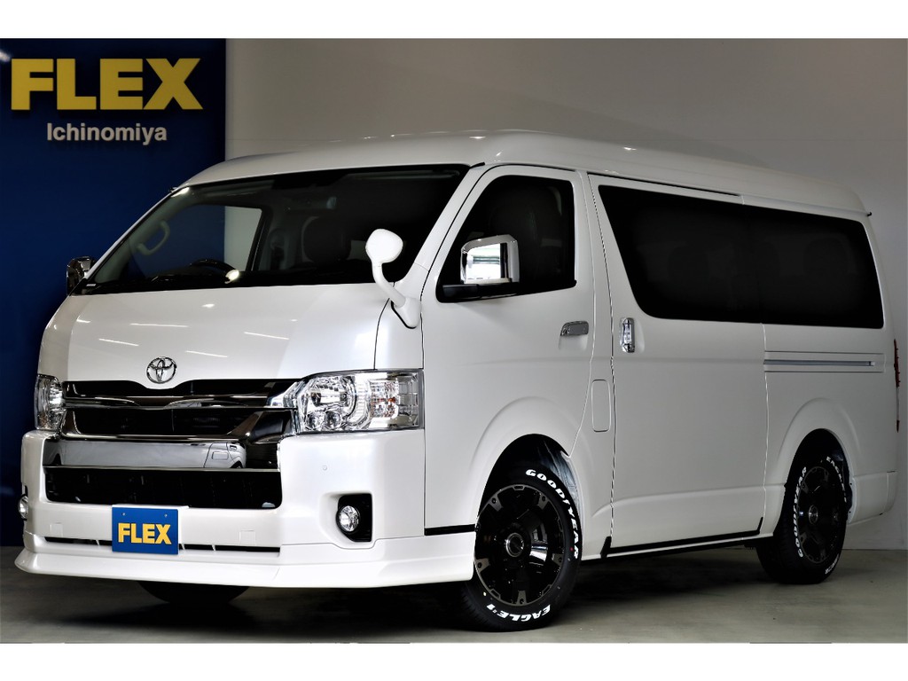 新車ハイエースワゴンGL４WDをベースにFLEXオリジナル内装架装Ver.1を施行した一台が入庫致しました！