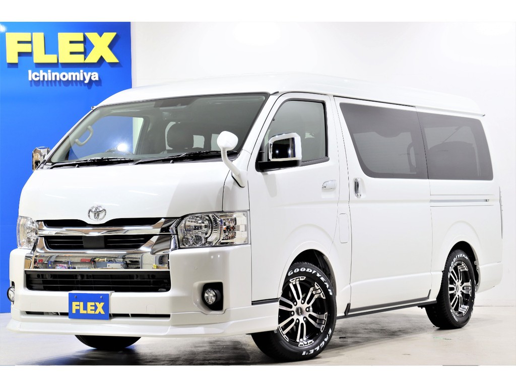 新車　ハイエースワゴンGL　4WDをベースにFLEXオリジナルパーツでカスタムした一台の入庫です！