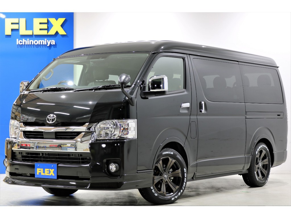 新車ハイエースワゴンGL　4WDをベースにFLEXオリジナルパーツでカスタムしたスタンダードシートが入庫いたしました！