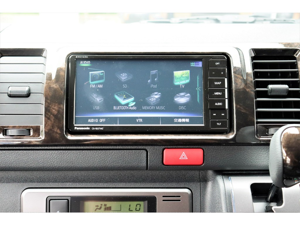 Panasonic製ＳＤナビにはフルセグＴＶやBluetooth機能付きです