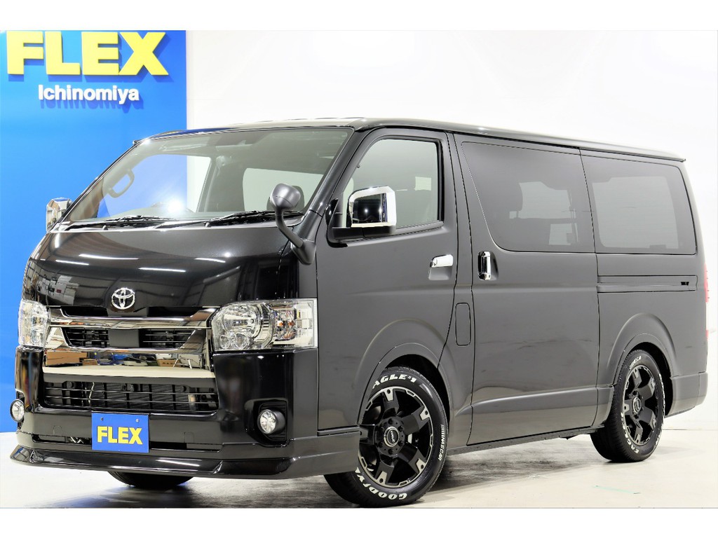 新車ハイエースVダークプライムⅡダブルナビベットキットパッケージの入庫です