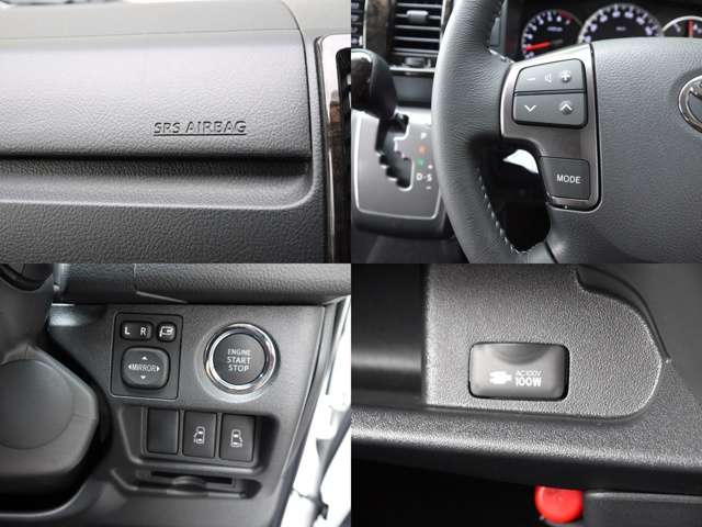 メーカーオプションも多数完備！ＡＣ１００Ｖ電源・両側自動ドア・ＳＲＳエアバッグ・ステアリングスイッチ！