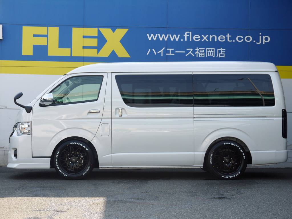 ５０ミリローダウン施工済み！車高公認取得致しますので車検も安心です。高さ変更も可能ですのでお気軽にご相談下さい。