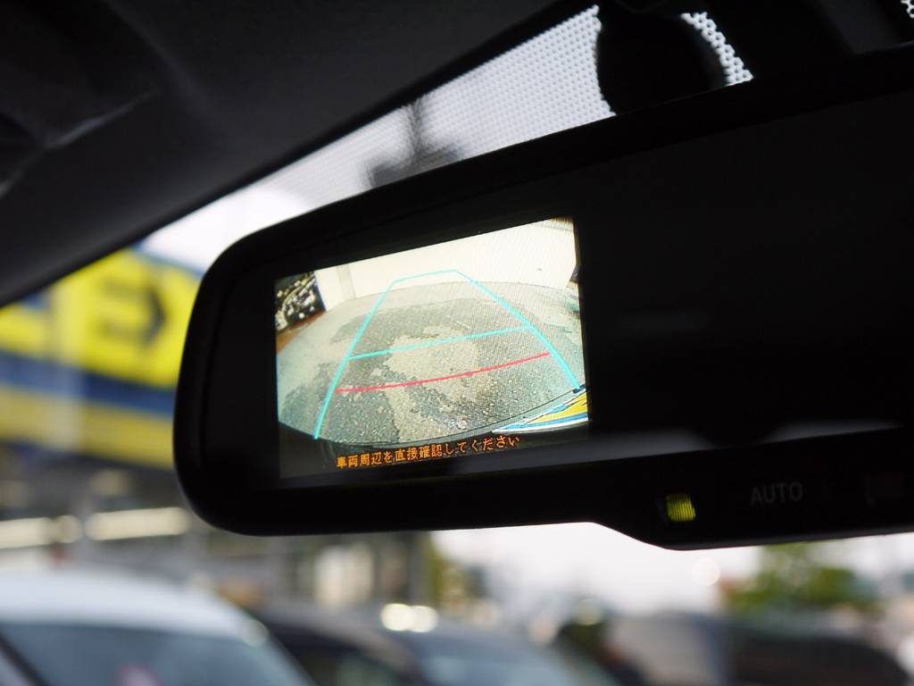 メーカーオプションのバックカメラ内臓自動防眩ミラーも完備！