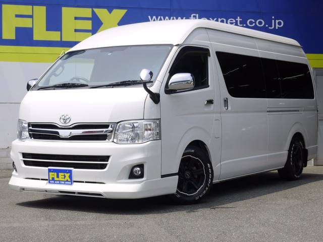 Ｈ２２年ハイエースグランドキャビン２７００Ｇ２ＷＤ！人気の３型パール！新車時オプション・カスタムも充実！