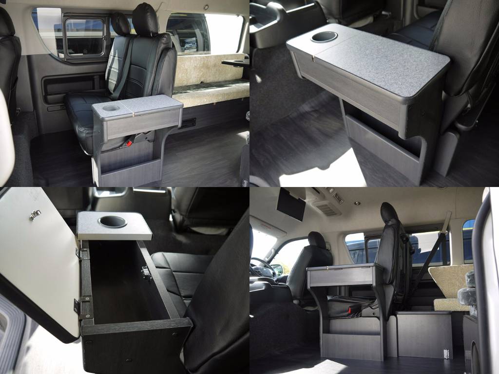 ２列目シートには専用コンソールＢＯＸを完備。小物収納に便利です。