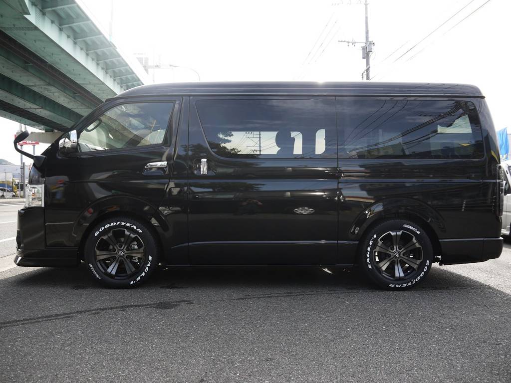 ５０ミリローダウン施工済み！車高公認取得も致しますので継続車検も安心です。高さ変更も可能ですのでお気軽にご相談下さい。