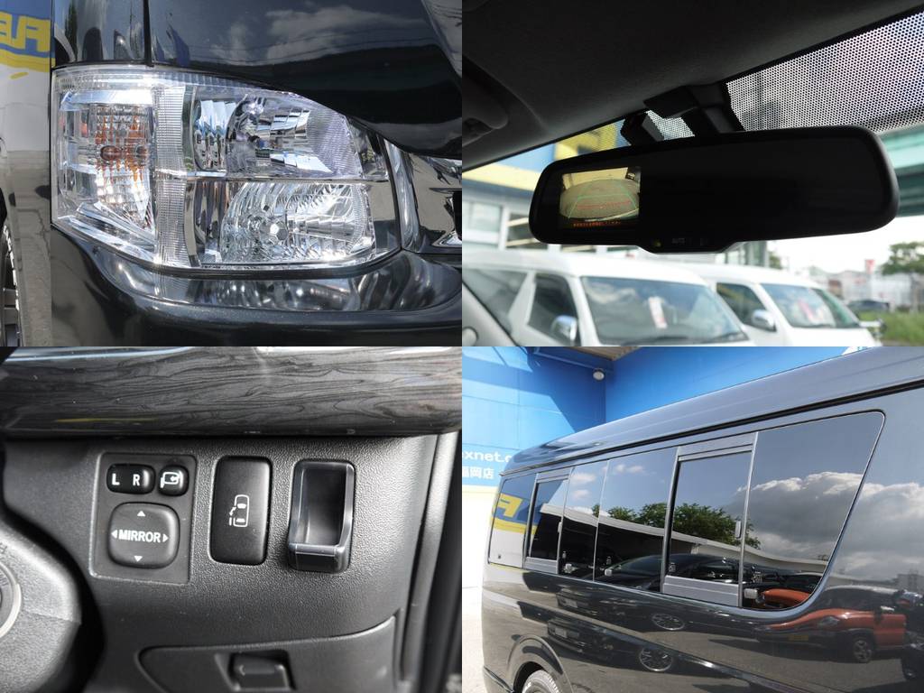 新車時メーカーオプションも充実！ＨＩＤヘッドライト・パワースライドドア・バックカメラ内臓自動防眩ミラーも完備！