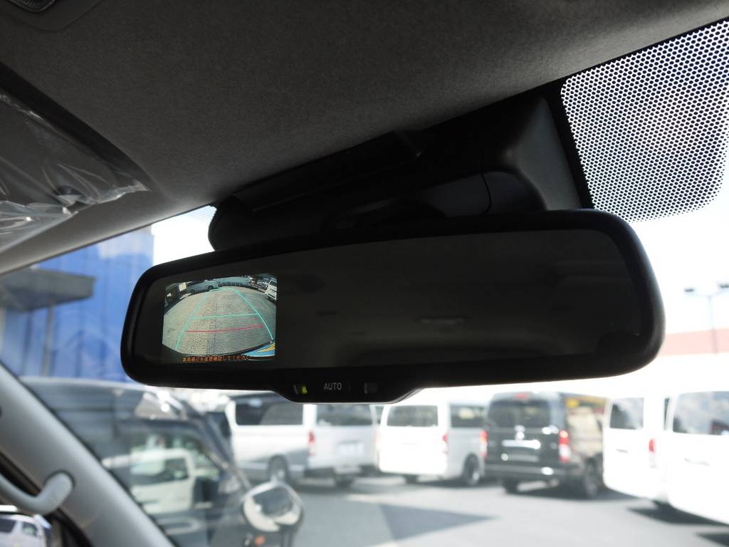 メーカーオプションのバックカメラ内臓自動防眩ミラー完備！