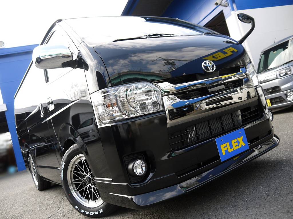 ＦＬＥＸ【ＤｅｌｆｉｎｏＬｉｎｅフロントリップスポイラー】装着！引き締まったフロントフェイスを演出。
