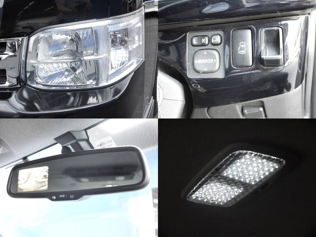 新車時メーカーオプションも多数完備！ＨＩＤヘッドライト・パワースライドドア・バックカメラ内臓自動防眩ミラー！