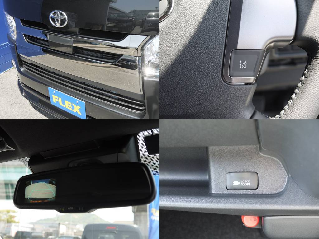 メーカーオプションのＡＣ100Ｖ電源・バックカメラ内臓自動防眩ミラーも完備！トヨタセーフティセンスＰ搭載！