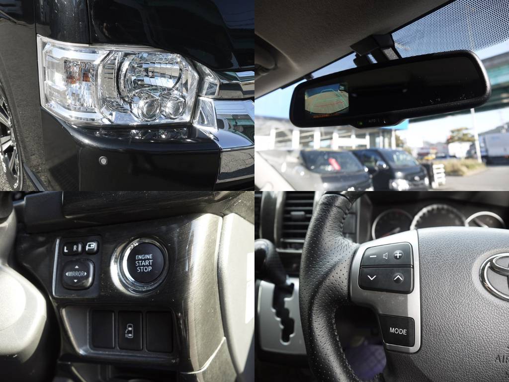 新車時メーカーオプションも多数完備！ＬＥＤヘッドライト・パワースライドドア・バックカメラ内臓自動防眩ミラー・プッシュスタート＆スマートエントリー・ステアリングスイッチ！