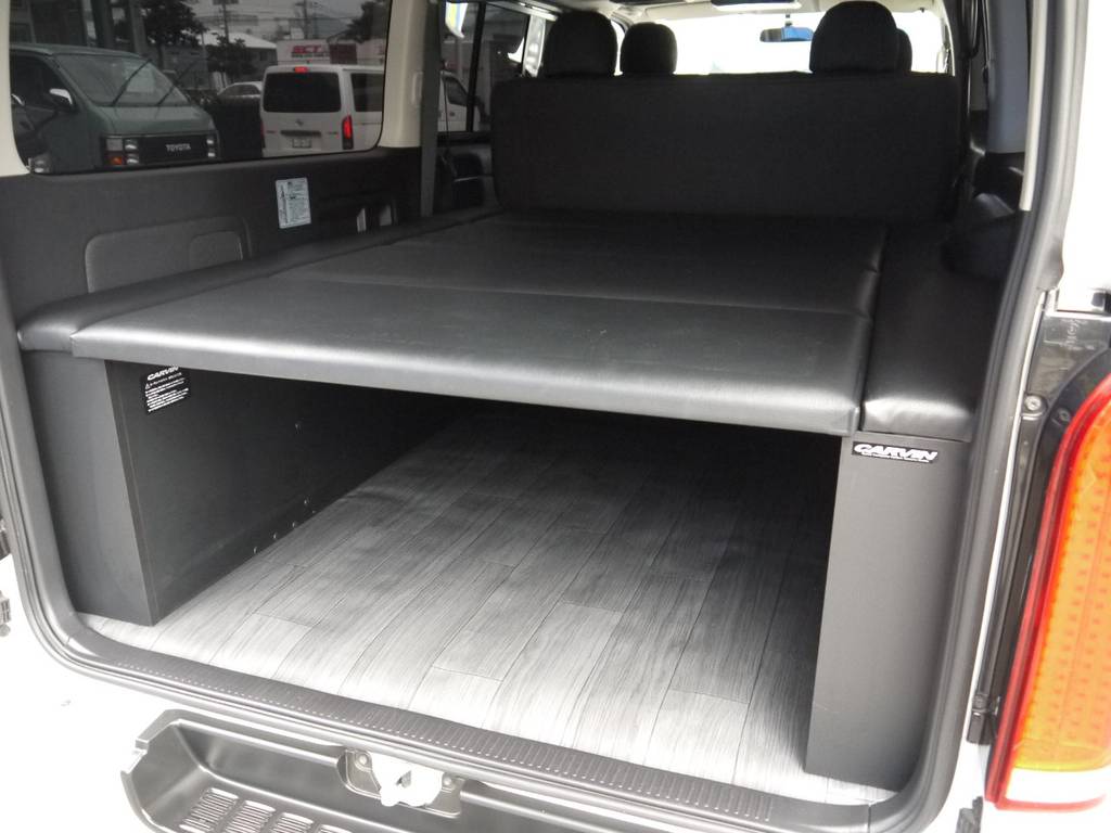 ＣＡＲＶＩＮベッドキットも完備！気軽に車中泊もお楽しみいただけます！