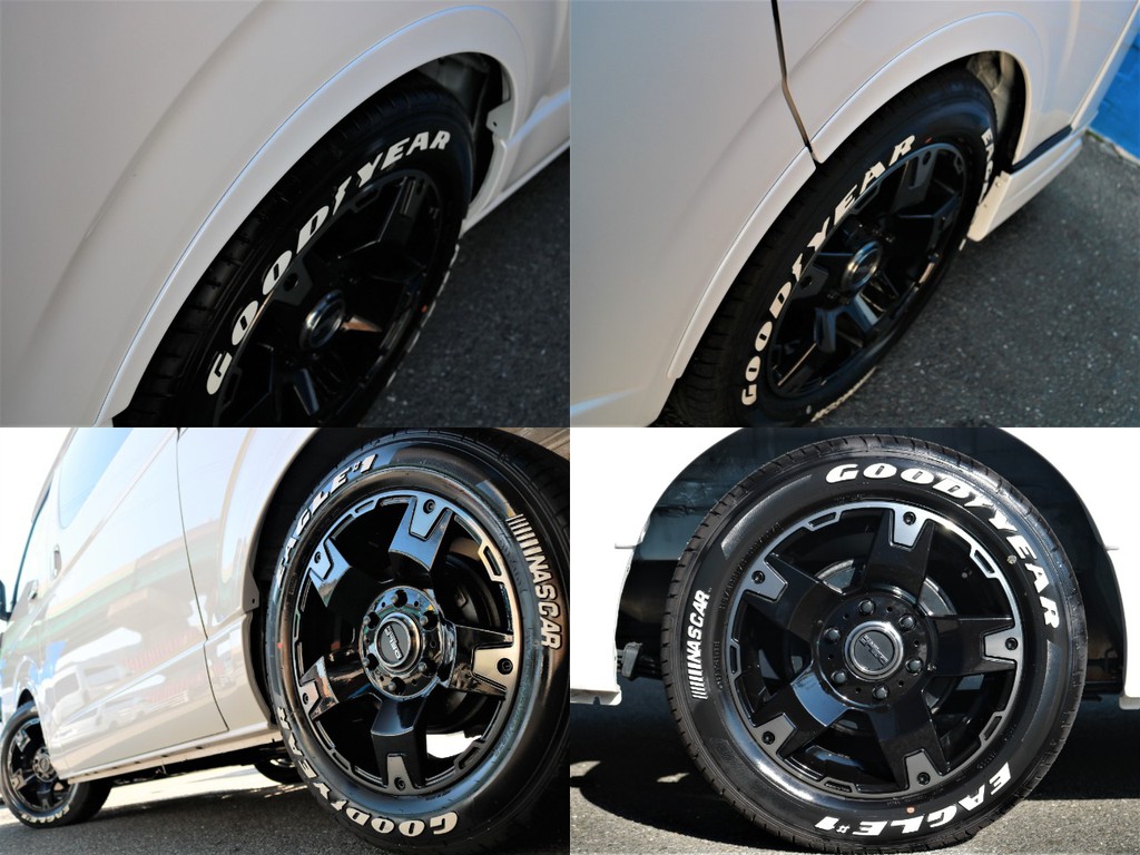 ＦＬＥＸ ＤＥＬＦ０３ １７インチＡＷ・グッドイヤーナスカー ホワイトレタータイヤ