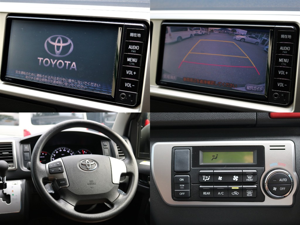 ＴＯＹＯＴＡ純正地デジナビを搭載！バックカメラも連動しているので後方確認の際も安心です☆