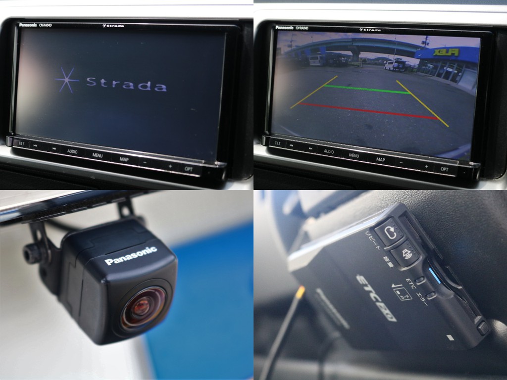 【PanasonicストラーダSD地デジナビ】バックカメラも連動しているので、後方確認の際も安心です♪ハイウェイドライブの必需品ETCも搭載！
