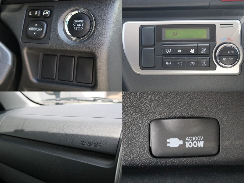 プッシュスタート＆スマートエントリー・メーカーオプションのＡＣ１００Ｖアクセサリーコネクタも完備！助手席エアバックも搭載しており安心の装備です☆