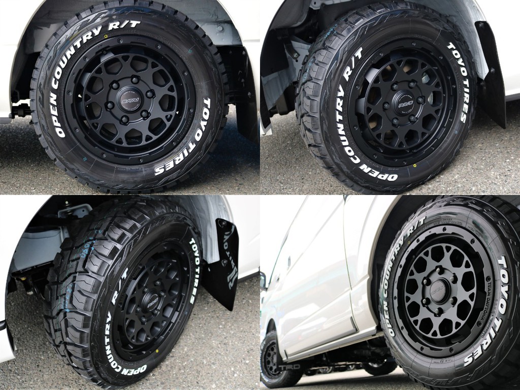 足回りにはRays M９ １６inchAW・オープンカントリーホワイトレタータイヤをインストール☆