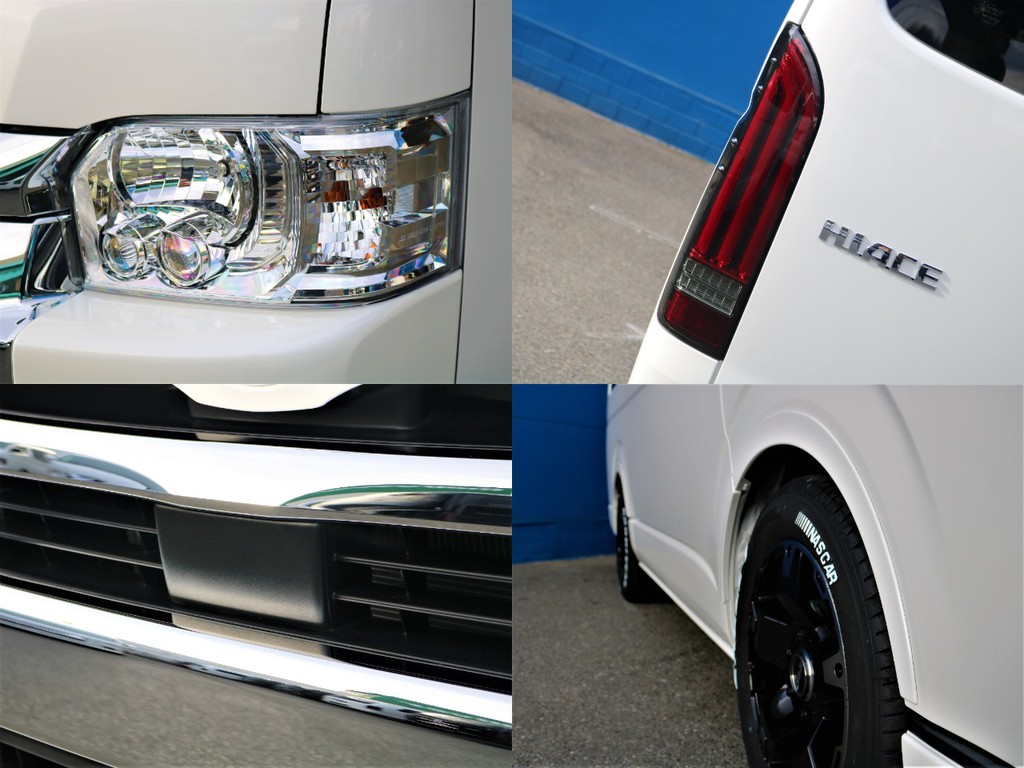 FLEX　DelfinoLineオーバーフェンダーも装着済み☆メーカーオプションのLEDヘッドライトを完備！　夜道を明るく照らしてくれます。