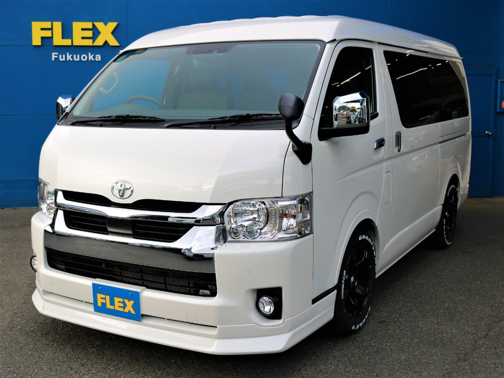 ハイエースの事なら専門店のＦＬＥＸハイエース福岡店へ！　新車中古車販売は勿論、経費が使えるリースやローンを使った販売など新たなハイエースライフを始めるお手伝いを致します！
