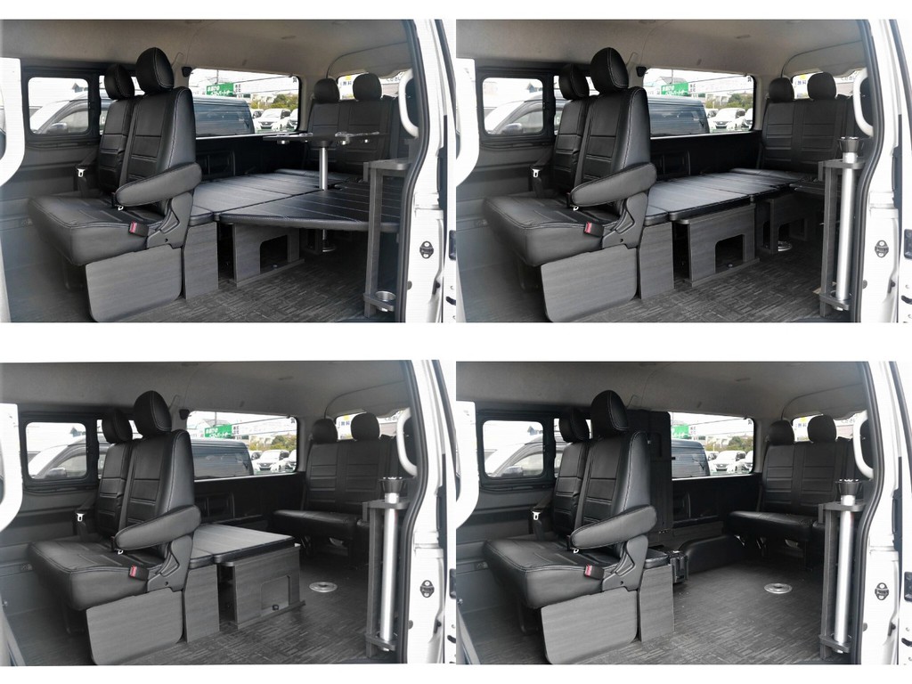 シートアレンジも充実☆フルフラットモードやテーブルモードにも簡単にチェンジが可能です♪