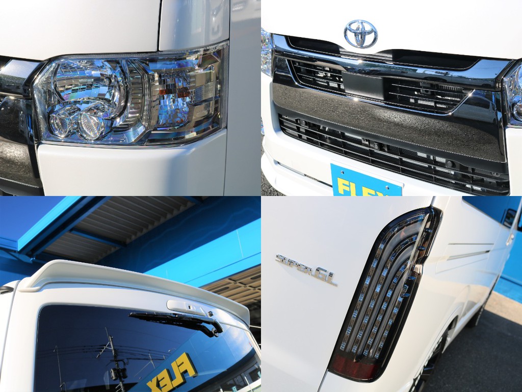 FLEX　DelfinoLineリアスポイラーやFLEX 煌ＢＫ ＬＥＤテール等のカスタムも充実☆