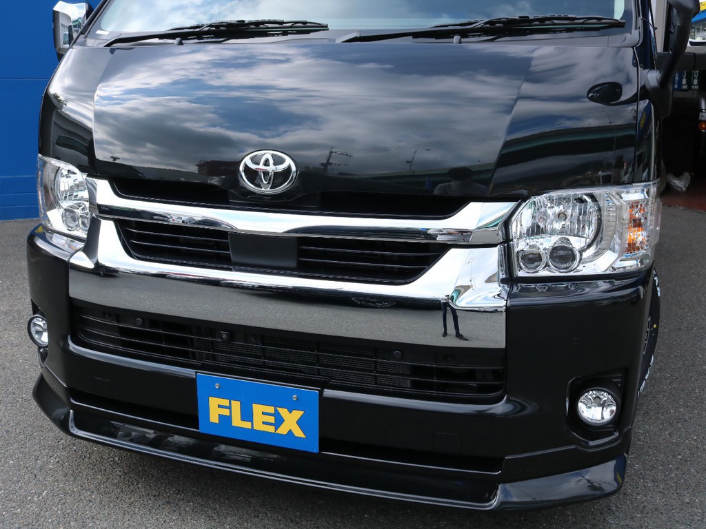 FLEXデルフィーノラインフロントリップを装着済み！　フェイス回りが引き締まって見えます。