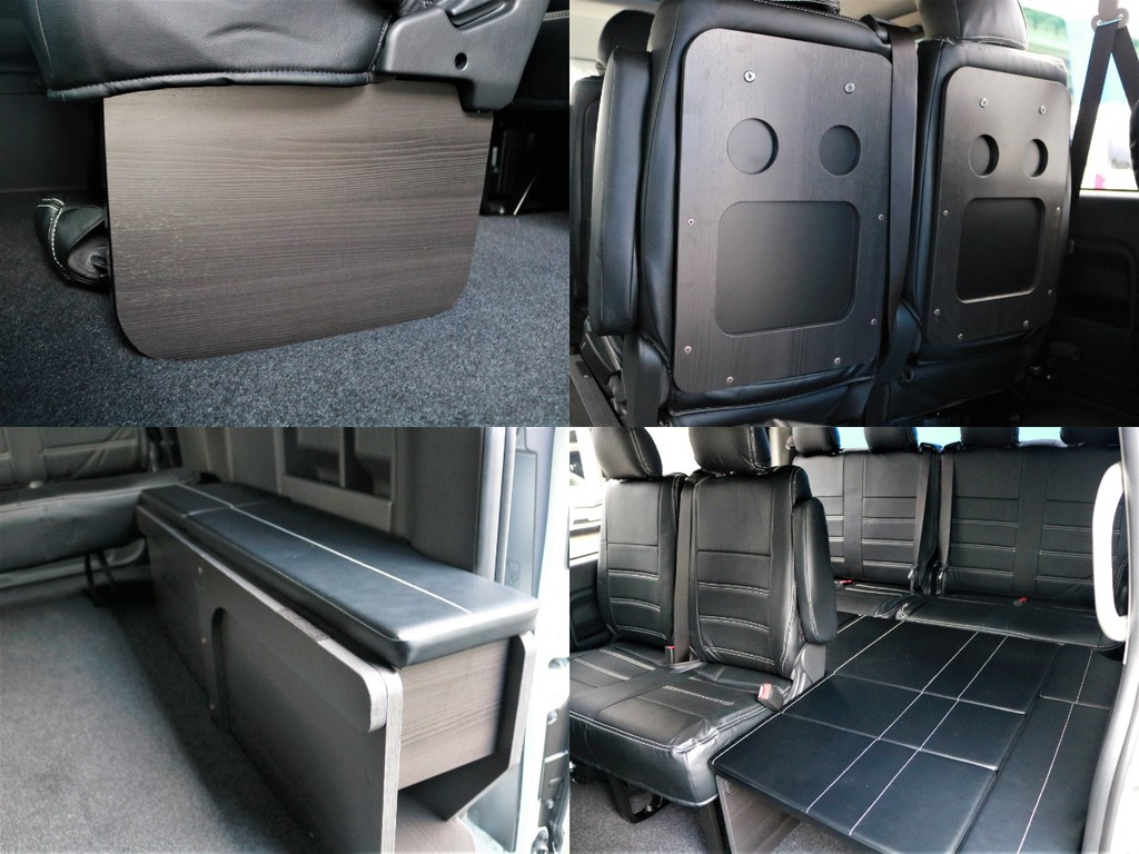 ＦＬＥＸ　ゼロワゴンベッドキット・ＦＬＥＸ　ゼロワゴンテーブルを装着！気軽に遠出の際の車中泊もお楽しみいただけます♪3列目にはリクライニング加工を施しております。