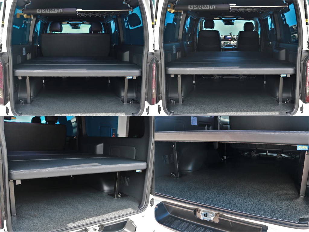 FLEXオリジナルベッドキットをインストール！5段階に高さ調節可能で車中泊や荷物をたくさん積み込みたい方、ラゲッジスペースの目隠しなど使い勝手抜群！！