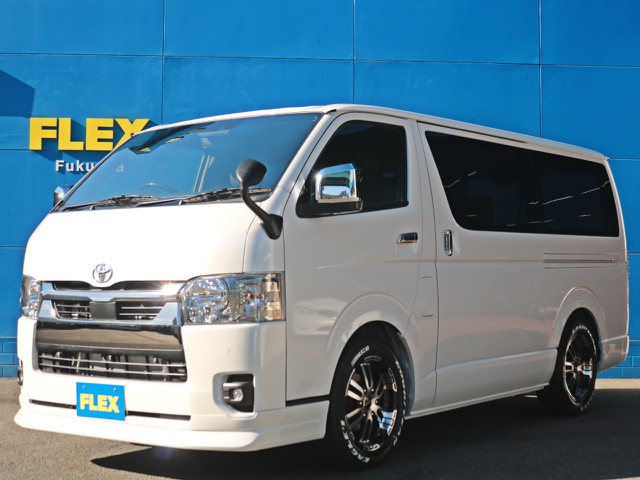 ☆最新型　未登録新車☆　ハイエース標準ボディディーゼル２WDダークプライムⅡをFLEXライトカスタム！お求め易い価格でご提供！　パワースライドドア付きです！