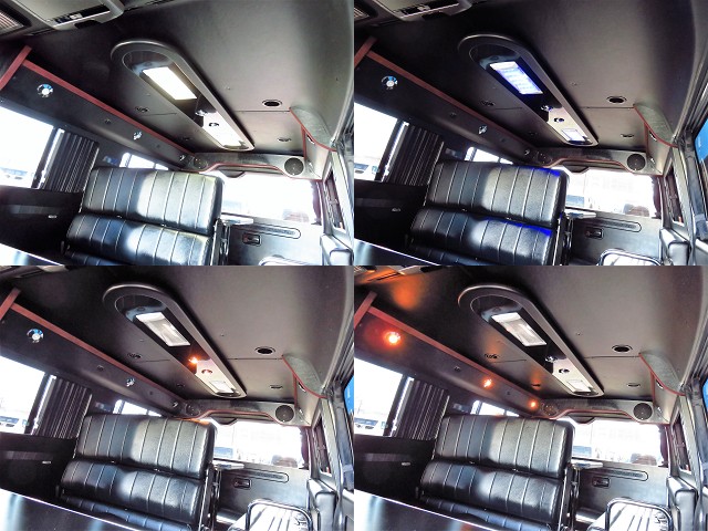 ルームライト・関節照明豪華装備満点です！　運転席頭上の操作パネルで細かく操作可能です！